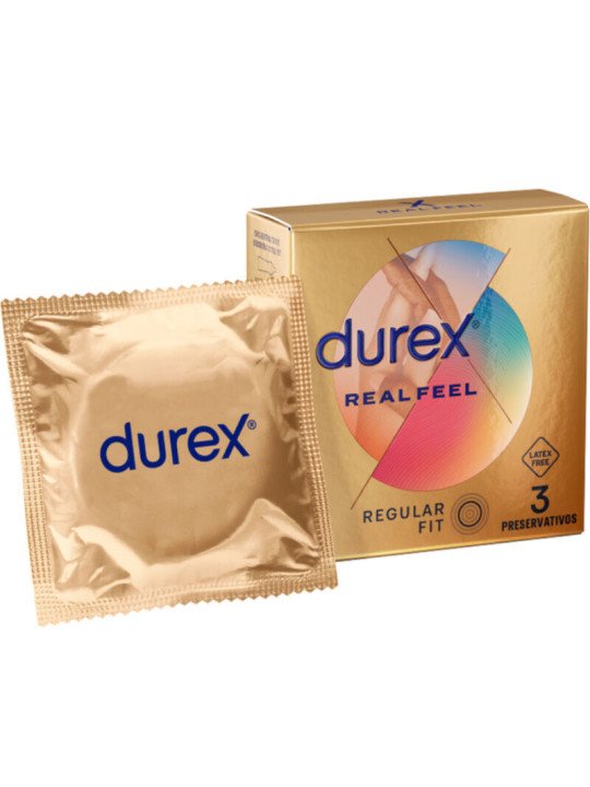 REAL FEEL PRESERVATIVOS 3 UNIDADES DE LA MARCA DUREX CONDOMS