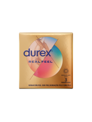 REAL FEEL PRESERVATIVOS 3 UNIDADES DE LA MARCA DUREX CONDOMS