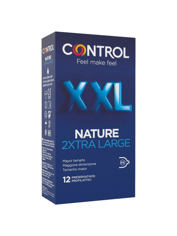 NATURE 2XTRA LARGE PRESERVATIVOS XXL - 12 UNDS DE LA MARCA CONTROL CONDOMS