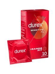 PRESERVATIVOS SENSITIVO XL 10 UNIDADES DE LA MARCA DUREX CONDOMS