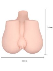 VAGINA Y ANO REALISTICOS CON VIBRACION POSICION 3 DE LA MARCA CRAZY BULL