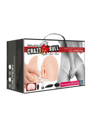 VAGINA Y ANO REALISTICOS CON VIBRACION POSICION 8 DE LA MARCA CRAZY BULL