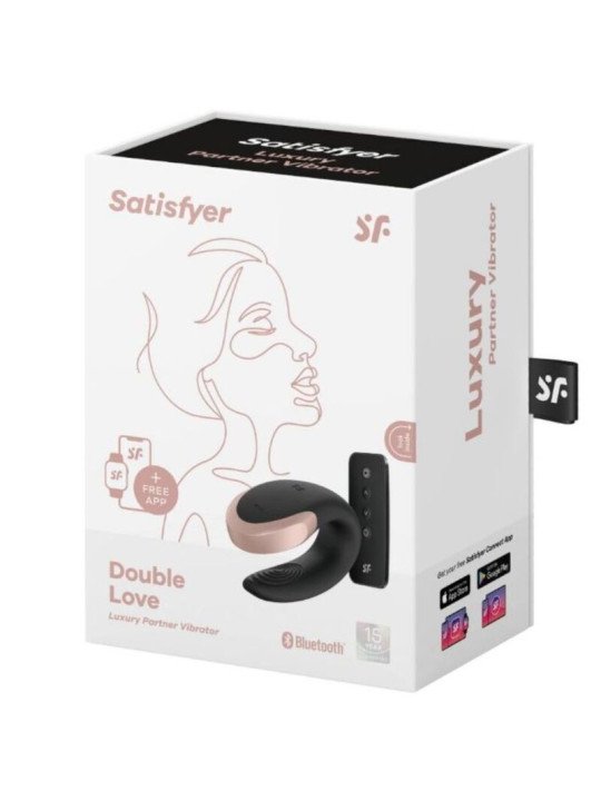 APP DOUBLE LOVE VIBRADOR PAREJAS LUXURY NEGRO DE LA MARCA SATISFYER PARTNER