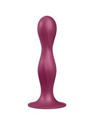 DOUBLE BALL-R DILDO SILICONA GRANATE DE LA MARCA SATISFYER PLUGS