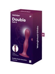 DOUBLE BALL-R DILDO SILICONA GRANATE DE LA MARCA SATISFYER PLUGS