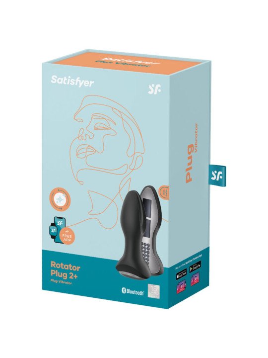 ROTATOR PLUG 2+ PLUG VIBRADOR APP NEGRO DE LA MARCA SATISFYER CONNECT