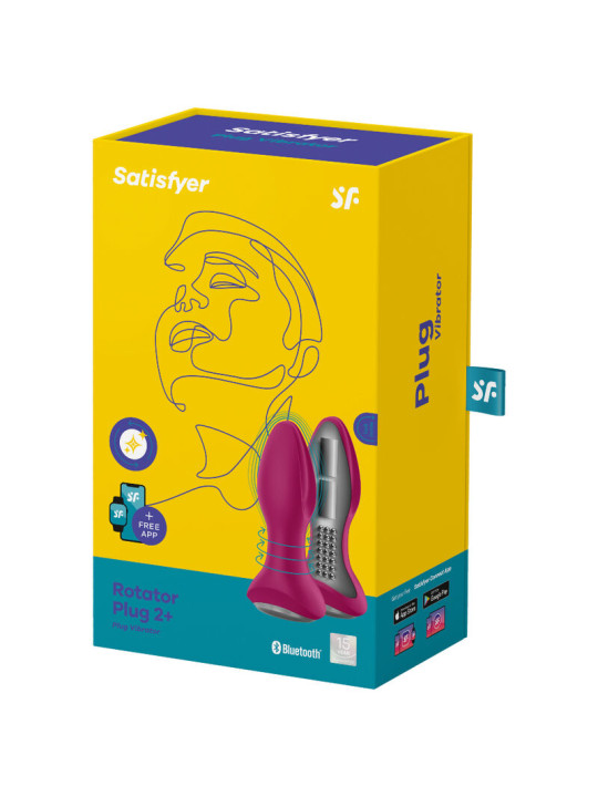 ROTATOR PLUG 2+ PLUG VIBRADOR APP NEGRO DE LA MARCA SATISFYER CONNECT