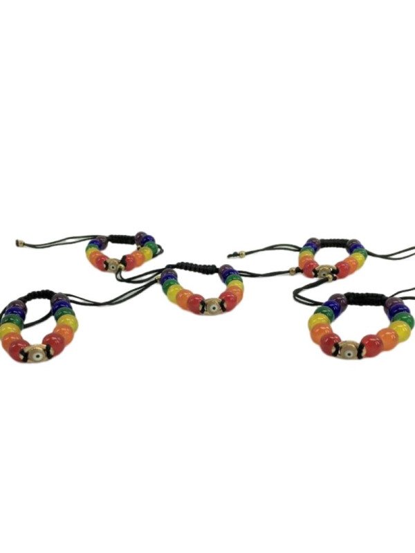 PULSERA CON OJO TURCO Y BANDERA LGBT DE LA MARCA PRIDE