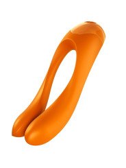 CANDY CANE VIBRADOR DEDO NARANJA DE LA MARCA SATISFYER VIBRATOR