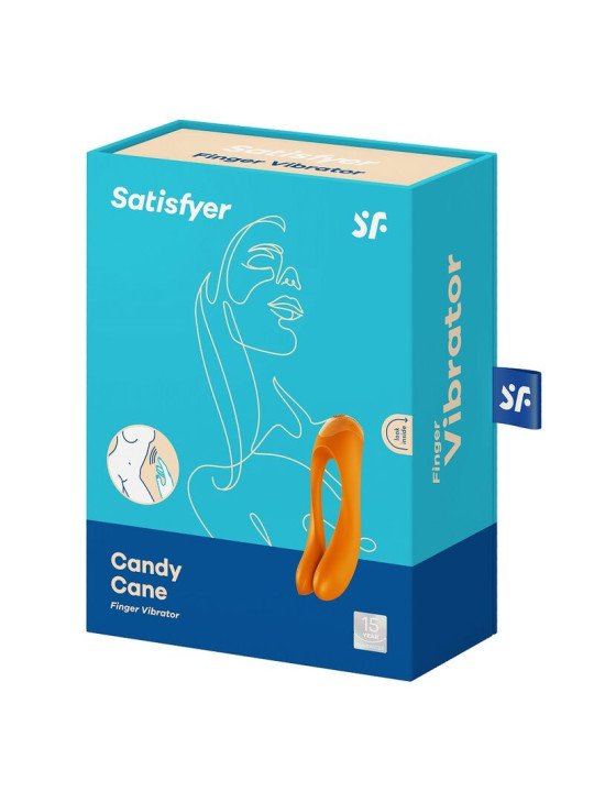 CANDY CANE VIBRADOR DEDO NARANJA DE LA MARCA SATISFYER VIBRATOR