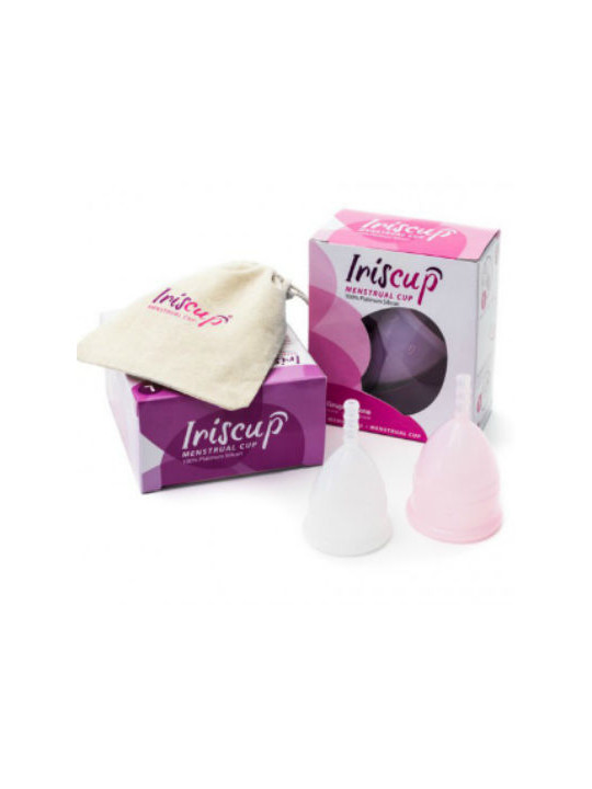 COPA MESTRUAL ROSA PEQUEÑA + BOLSA ESTERILIZADORA GRATIS DE LA MARCA IRISCUP