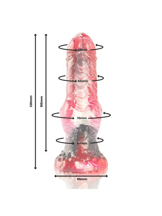 HELIOS DILDO CON TESTÍCULOS CALOR Y ÉXTASIS DE LA MARCA EPIC