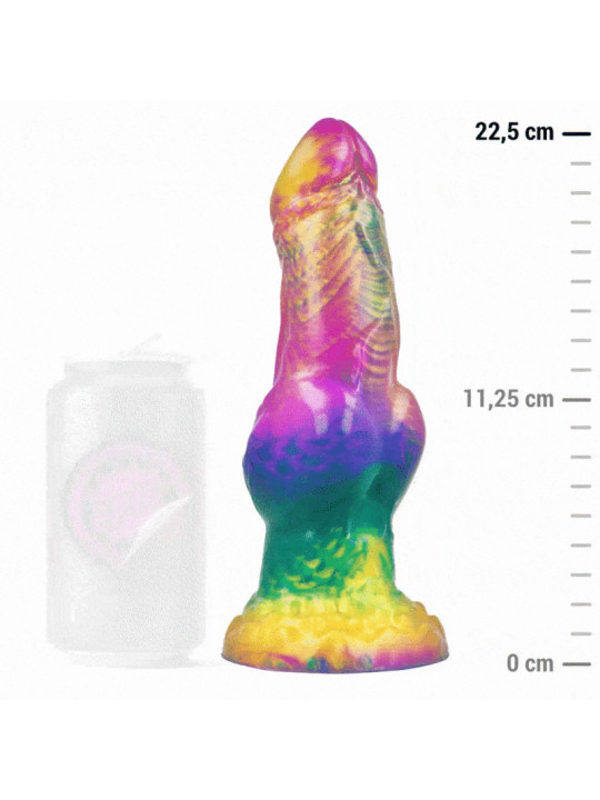 IRIS DILDO CON TESTÍCULOS ARCOÍRIS DE PLACER DE LA MARCA EPIC