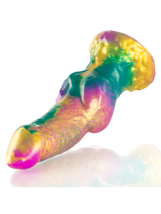 IRIS DILDO CON TESTÍCULOS ARCOÍRIS DE PLACER DE LA MARCA EPIC