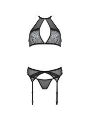 SATARA SET EROTIC LINE NEGRO S/M DE LA MARCA PASSION WOMAN SETS