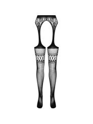 S026 MEDIAS CON LIGUERO NEGRO TALLA UNICA DE LA MARCA PASSION WOMAN GARTER & STOCK