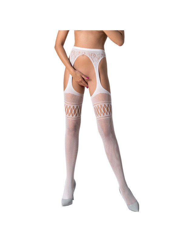 S026 MEDIAS CON LIGUERO NEGRO TALLA UNICA DE LA MARCA PASSION WOMAN GARTER & STOCK