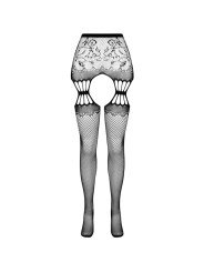 S027 MEDIAS CON LIGUERO NEGRO TALLA UNICA DE LA MARCA PASSION WOMAN GARTER & STOCK