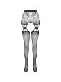 S027 MEDIAS CON LIGUERO NEGRO TALLA UNICA DE LA MARCA PASSION WOMAN GARTER & STOCK