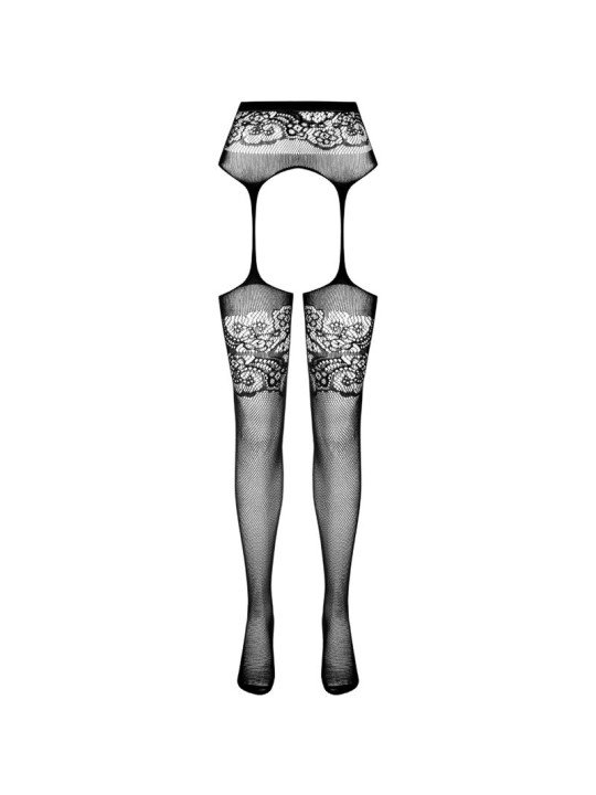 S029 MEDIAS CON LIGUERO NEGRO TALLA UNICA DE LA MARCA PASSION WOMAN GARTER & STOCK