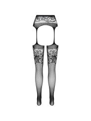 S029 MEDIAS CON LIGUERO NEGRO TALLA UNICA DE LA MARCA PASSION WOMAN GARTER & STOCK