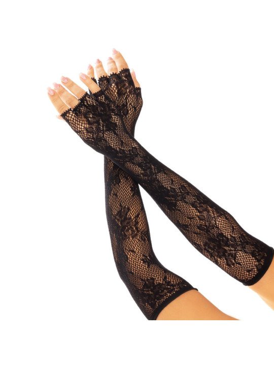 GUANTES SIN DEDOS RED FLORAL BLANCO DE LA MARCA LEG AVENUE HOSIERY