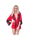 CR 4113 PEGNOIR ROJO S/M DE LA MARCA CHILIROSE BABYDOLLS