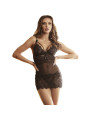 BABYDOLL CON TIRANTES AJUSTABLES DE ENCAJE NEGRO S/M DE LA MARCA SUBBLIME BABYDOLLS