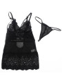 BABYDOLL CON TIRANTES AJUSTABLES DE ENCAJE NEGRO S/M DE LA MARCA SUBBLIME BABYDOLLS