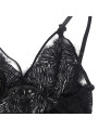 BABYDOLL CON TIRANTES AJUSTABLES DE ENCAJE NEGRO S/M DE LA MARCA SUBBLIME BABYDOLLS