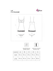 ZERUNAM SET BABYDOLL + TANGA NEGRO DE LA MARCA LIVCO CORSETTI SETS