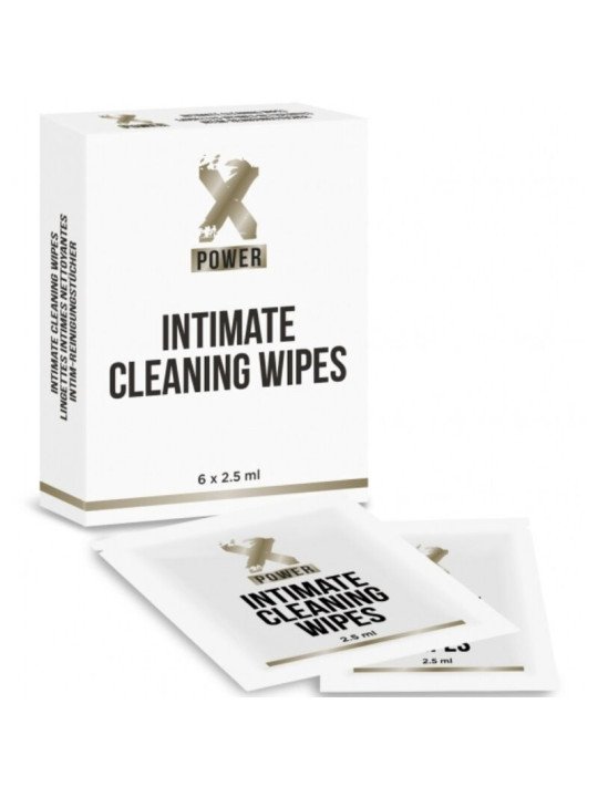 INTIMATE CLEANING WIPES TOALLITAS LIMPIEZA INTIMA 6 UNIDADES DE LA MARCA XPOWER