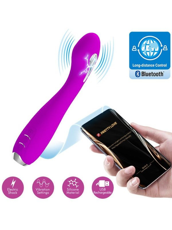 HECTOR VIBRADOR ELECTROSHOCK APP GRATUITA VIOLETA DE LA MARCA PRETTY LOVE FLIRTATION