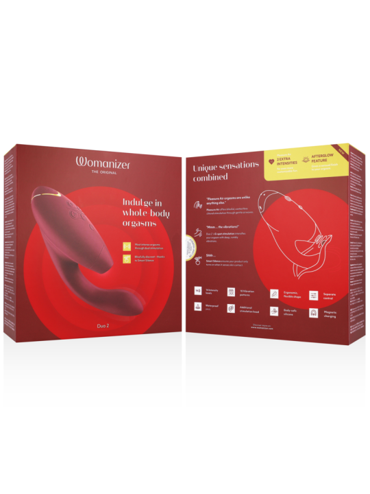 DUO 2 ESTIMULADOR BURDEOS DE LA MARCA WOMANIZER