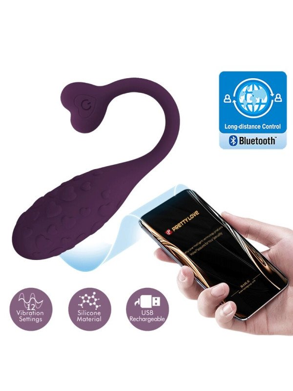 FISHERMAN HUEVO VIBRADOR LILA CONTROLADO POR APP DE LA MARCA PRETTY LOVE SMART