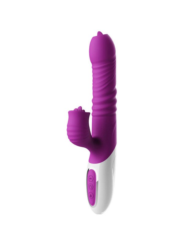 ARMONY - VIBRADOR & THRUSTING DOBLE LENGUA EFECTO CALOR VIOLETA DE LA MARCA ARMONY VIBRATORS