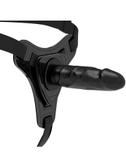 SILICONA NEGRO REALISTIC 15 CM DE LA MARCA FETISH SUBMISSIVE HARNESS