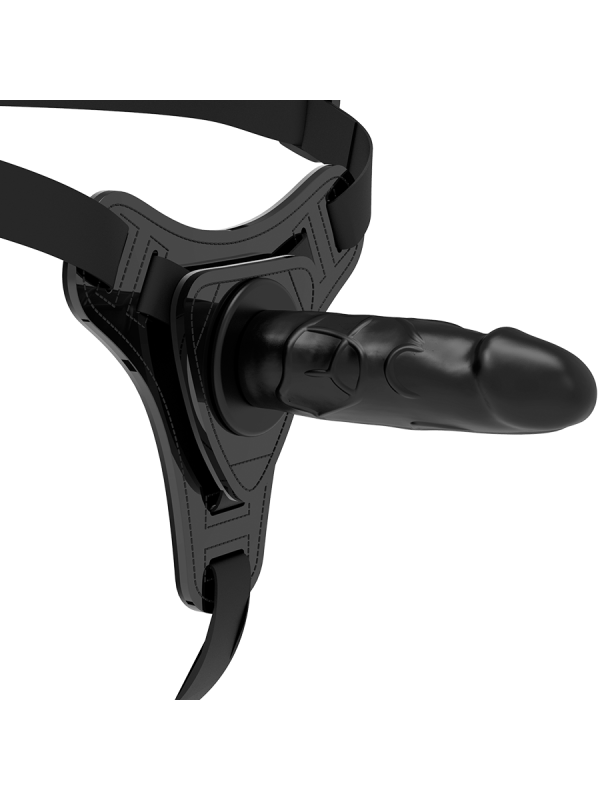 SILICONA NEGRO REALISTIC 15 CM DE LA MARCA FETISH SUBMISSIVE HARNESS