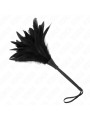 KINK - PLUMAS DE POLLO PARA COSQUILLAS CON FORMA CUERNO DE CRIADA NEGRO 36 CM DE LA MARCA KINK IMPACT & TOUCH