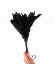 KINK - PLUMAS DE POLLO PARA COSQUILLAS CON FORMA CUERNO DE CRIADA NEGRO 36 CM DE LA MARCA KINK IMPACT & TOUCH