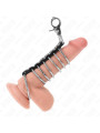 KINK - 7 ANILLOS PENE METAL 3.8 CM A 5 CM CONECTADOS CON POLIPIEL Y CADENA METAL 100 CM DE LA MARCA KINK RING POWER