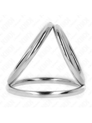 KINK - ANILLO PENE TRIPLE METAL CROMADO 3.2 CM A 4.5 CM DE LA MARCA KINK RING POWER