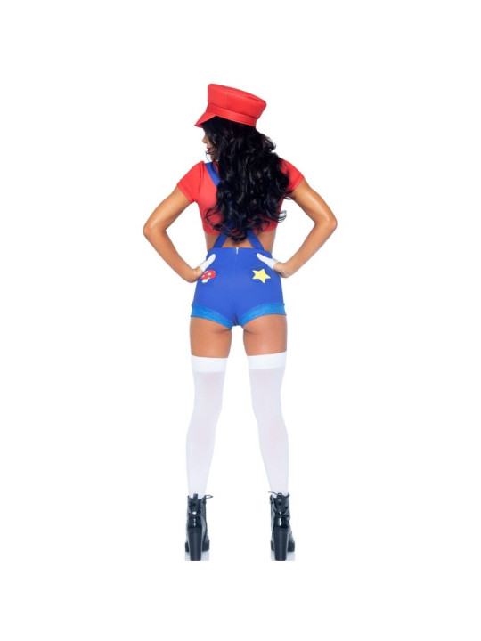 LEG AVENUE - DISFRAZ SEXY MARIO BROS ROJO/AZUL S DE LA MARCA LEG AVENUE COSTUMES