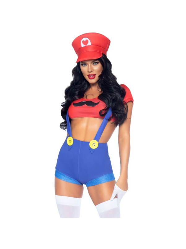 LEG AVENUE - DISFRAZ SEXY MARIO BROS ROJO/AZUL M DE LA MARCA LEG AVENUE COSTUMES