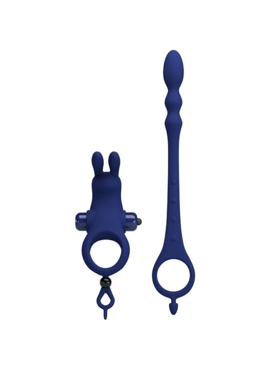 PRETTY LOVE - AYAD ANILLO VIBRADOR RABBIT CON PLUG AZUL DE LA MARCA PRETTY LOVE MALE