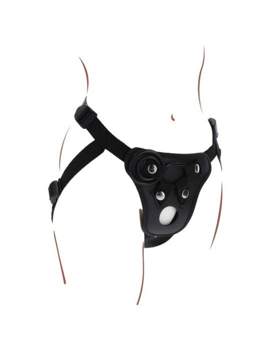 GET REAL - STRAP-ON PLEASURE HARNES NEGRO DE LA MARCA GET REAL