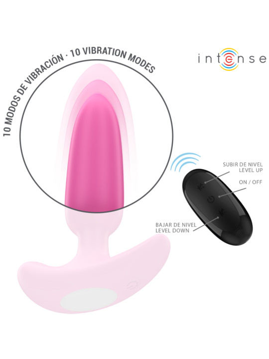 INTENSE - ROSS PLUG ANAL 10 VIBRACIONES ROSA CONTROL REMOTO DE LA MARCA INTENSE ANAL TOYS