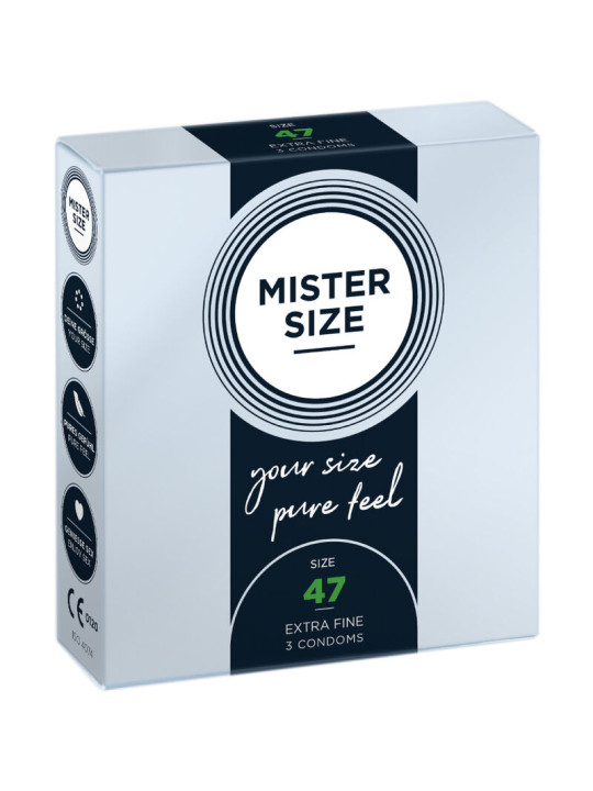 MISTER SIZE - PRESERVATIVOS TALLA XS 47 MM (3 UNIDADES) DE LA MARCA MISTER SIZE