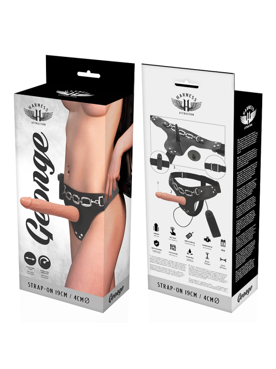 RNES GEORGE REALISTICO VIBRADOR 19 CM -O- 4 CM DE LA MARCA HARNESS ATTRACTION