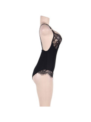 TEDDY CON FRANJAS NEGRO TALLA GRANDE DE LA MARCA SUBBLIME QUEEN PLUS SIZE